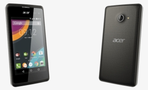 The Back Of The Phone Is Simple Matte Gray Plastic, - Acer Liquid Z220 - Double Sim - 8 Go - Noir - Gsm