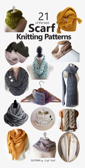 Scarf Knitting Patterns - Pattern- Knit Scarf, Pdf Instant Download Knitting