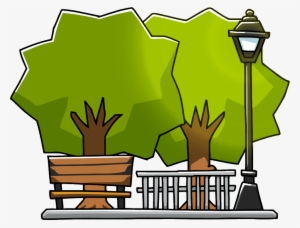 Banner Library Stock Cartoon Transparent Park - Park Clipart Png