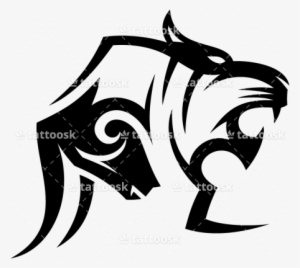 Tiger Tattoos Clipart Simple - Tiger Tribal Tattoo Head