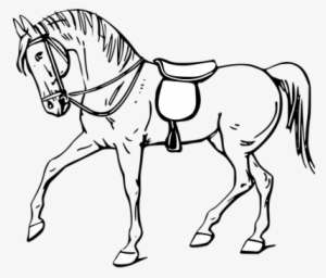 Horse Clipart Black And White - Desenho De Cavalo Para Colorir