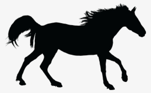 Free Clipart Of A Black Silhouette Of A Horse - Horse Silhouette Free Png
