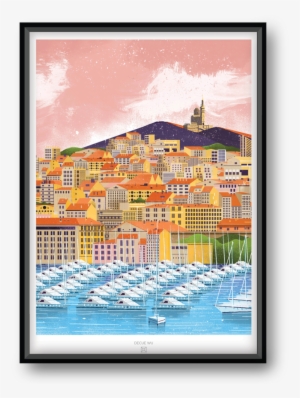 Marseille City Illustration - Marseille
