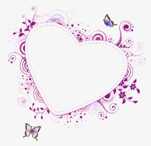 Page Borders Design, Border Design, Borders And Frames, - Flower Heart Frame Png