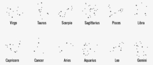Zodiac Constellations Transparent Image - Monochrome