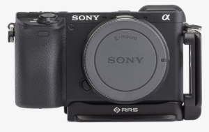 Sony A6500 A6300 L-plate Set, Shown With Alpha Camera - Canon E-73 Lens Cap For Ef 15mm F/2.8 Fisheye, Front
