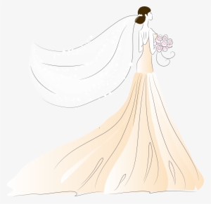 Bride Contemporary Western Wedding Dress - Wedding Dress Vector Png