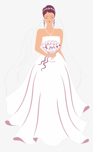 Fashion Clipart Wedding Dress - Girl In Wedding Dress Clipart