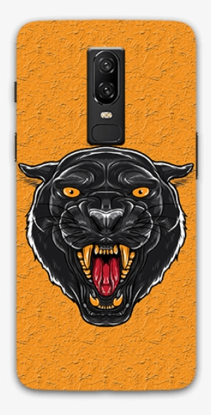 Angry Black Panther Face Oneplus 6 Mobile Case - Mobile Phone