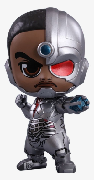 Justice League Cyborg Cannon Png Clipart Black And - Mcdonalds Justice League Bobble Head