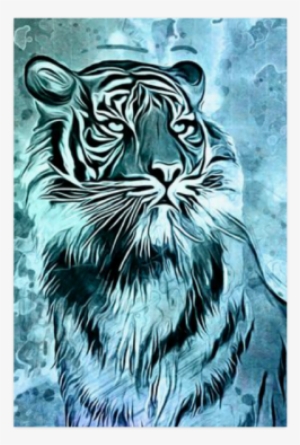 Watercolor Tiger Poster 16"x24"