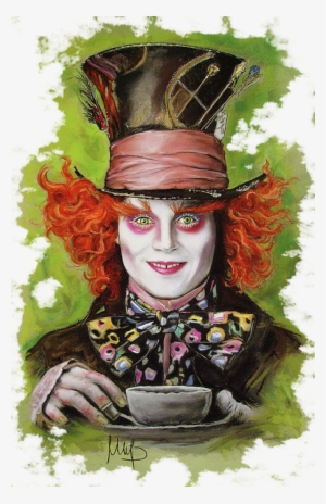 Bleed Area May Not Be Visible - Mad Hatter Johnny Depp Drawing