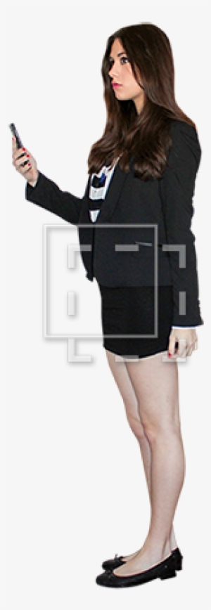 Woman Holding A Cell Phone - Woman With Phone Png