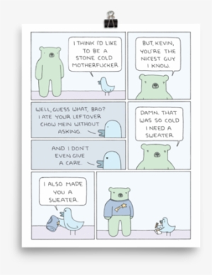 "stone Cold" Print - Cartoon