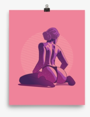 Printed Watercolour Hot Girl Poster Of Sexy Woman In - Sitting