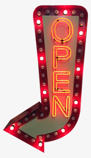 Information Information - Transparent Neon Open Sign