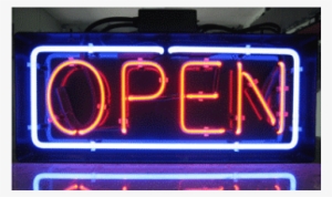 Large Classic Open Neon Sign - Open