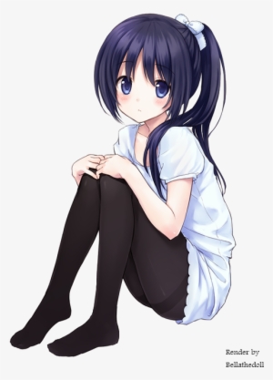 Anime Girl Render 12 By Bellathedoll-d7d0lgw - Anime Girl Sitting Down Transparent