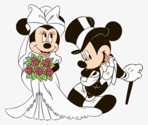 Bride Clipart Minnie - Mickey And Minnie Mouse Wedding