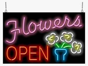 Flowers Neon Sign With Dasies - Flowers Neon Sign