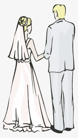 Back Of Bride And Groom