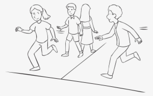 Basketball Court Tag - Basketball Games Drawing