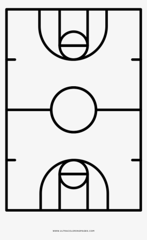 Basketball Court Coloring - Cancha De Baloncesto Para Dibujar