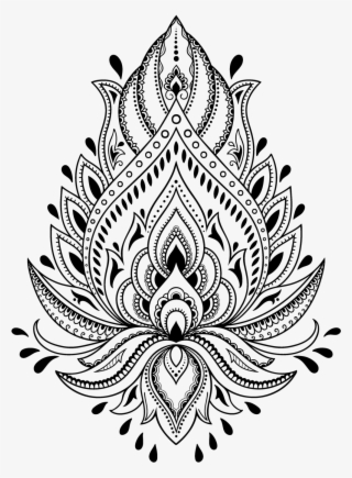 Tattoo Henna Stencil Template Mehndi Free Hd Image - Vector Mehndi