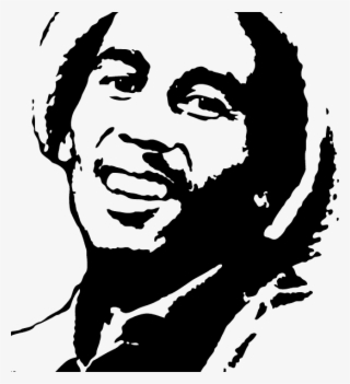 Bob Marley Silhouette Bob Marley Silhouette Painting - Bob Marley Black And White Paint