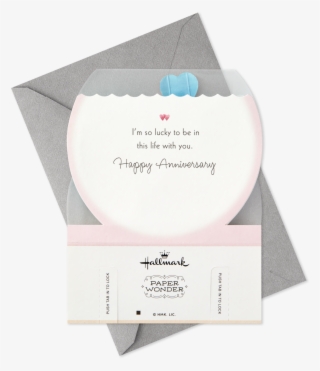 Lucky In Love Fishbowl Pop Up Anniversary Card - Label