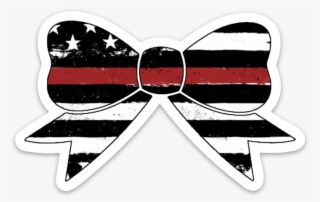 Trl Distressed Flag Bow Printed Decal - Emblem