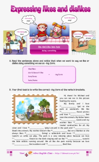 Pdf - Expressing Like And Dislike