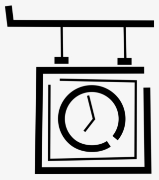 Vector Illustration Of Subway Station Time Clock