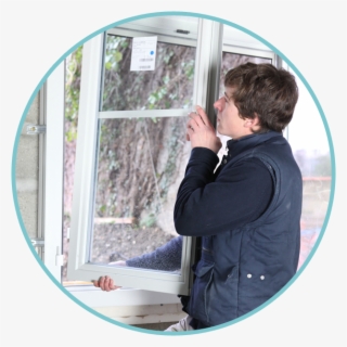 Man Installing Window Glass H1 - Window