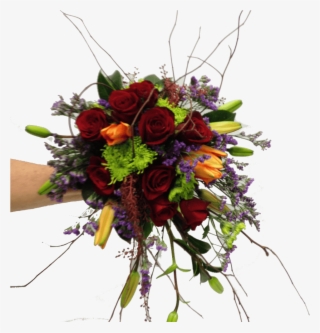 Modern Gathered Wedding Flowers - Bouquet