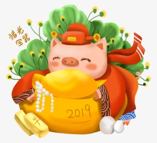 2019 Pig Year Hello New Png And Psd - Illustration