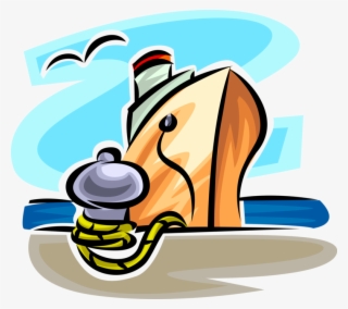 Vector Illustration Of Cruise Ship Or Cruise Liner - Illustration