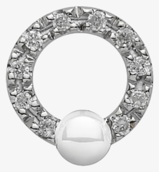 Small Diamond Earring - Titanium Ring