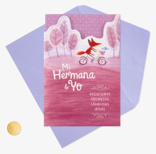 Fox On Bike Spanish-language Valentine's Day Card For - Envelope