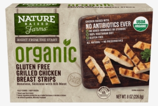 Organic Gluten Free Grilled Chicken Breast Strips - Nature Raised Farms Organic Chicken