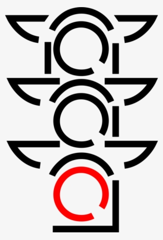 Vector Illustration Of Traffic Light Signals Or Stop - Circle