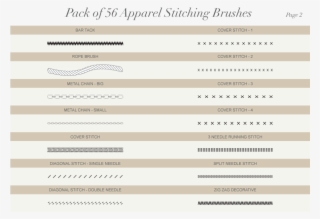 Pack Of 56 Apparel Stitching Vector Brushes - Colorfulness