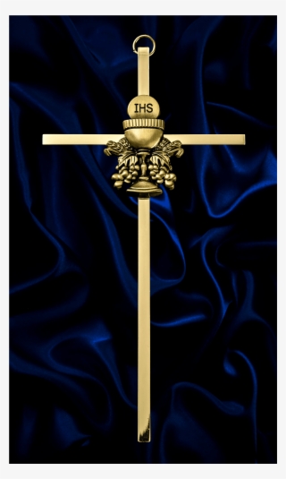 7” H Solid Brass Communion Wall Cross With Gift Box - Cross