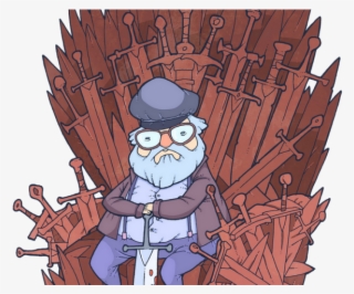 Game Of Thrones Clipart Iron Throne - George Rr Martin Sitting Iron Throne