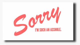 Sorry I'm Such An Asshole -mini Cards - Calligraphy