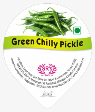 Green Chilli Pickles - Chilly Pickle Label