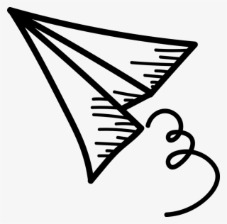 Airplane Black Thick Reflection - Line Art