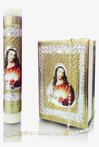 Juego De Biblia, Vela Y Rosario Para Primera Comuión - Rosario Y Biblia De Primera Comunion Png