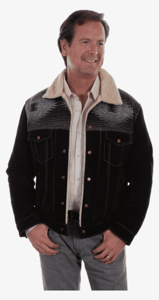 Men's Boar Suede Aztec Leather Jacket By Scully Leather - Suede