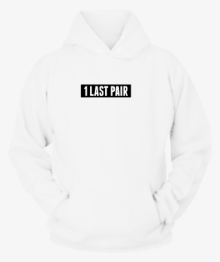 1 Last Pair White - Black Box Logo White Hoodie